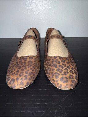 Dr. Scholl's Wexley Jane Mary Jane Ballet Flats Leopard Print Size 9